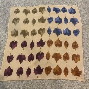 Echo 100% silk scarf fall leaves